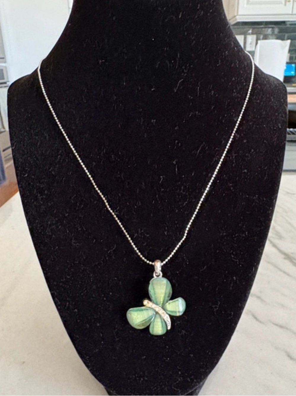 Butterfly Necklace on Silver Chain